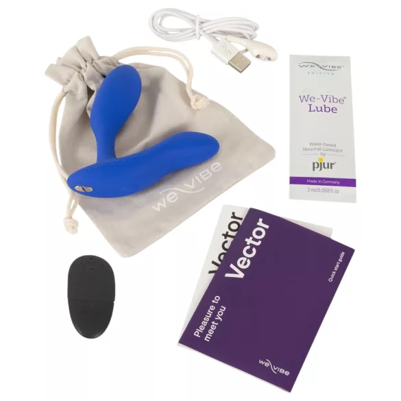 We-Vibe Vector+ - pametan analni vibrator na baterije (plavi)