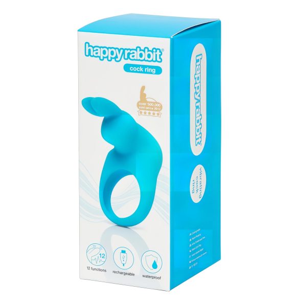 Happyrabbit Coсk - вибрирајући прстен за пенис на батерије (плави)