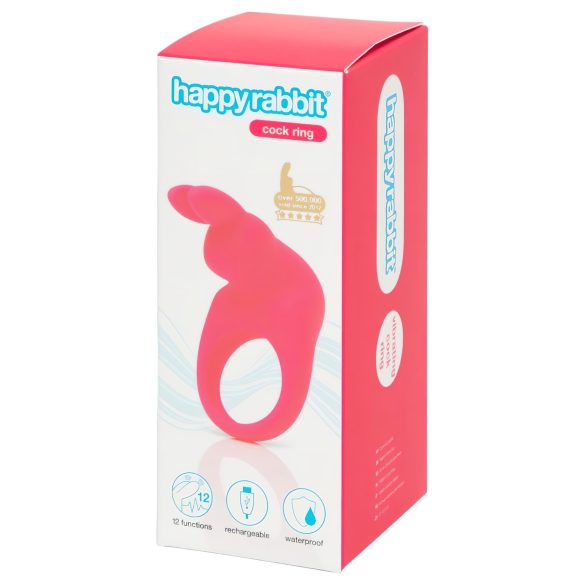 Srećni Zeka Cock - akumulatorski vibracioni prsten za penis (roze)
