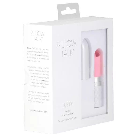 Pillow Talk Lusty - Punjivi jezični vibrator (roze)