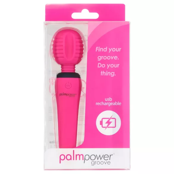PalmPower groove - punjivi masažer vibrator (roze)