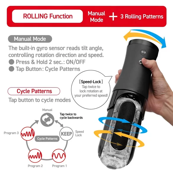 TENGA Flip 0 Electronic - automatizovani masturbator (crni)