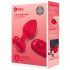 b-vibe heart - crveni analni vibrator sa daljinskim i punjenjem