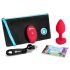 b-vibe heart - crveni analni vibrator sa daljinskim i punjenjem