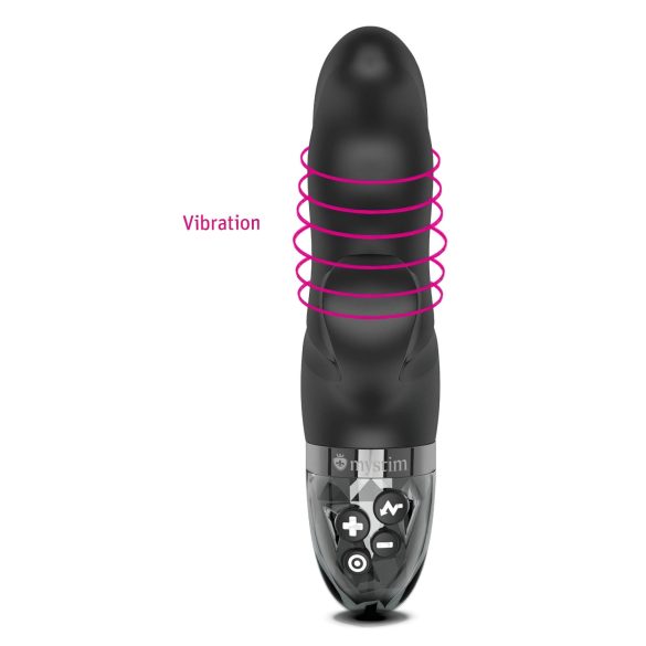 mystim Hop Hop Bob E-Stim - punjivi elektro vibrator (crni)