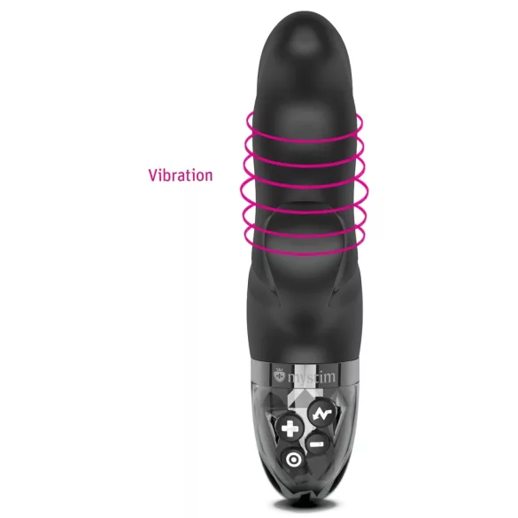 mystim Hop Hop Bob E-Stim - punjivi elektro vibrator (crni)