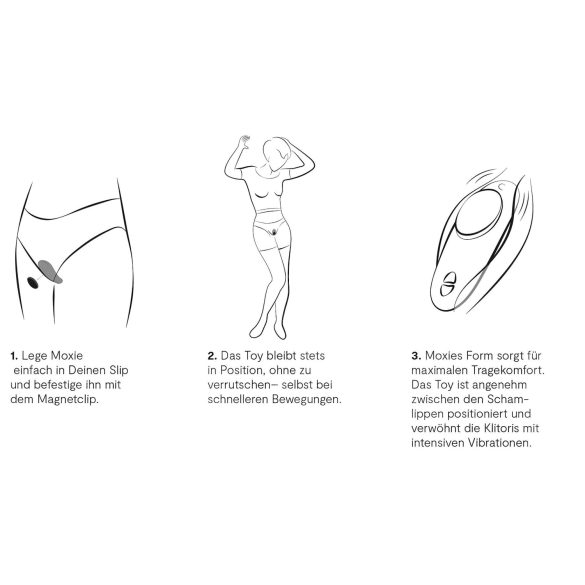 We-Vibe Moxie+ - bežični, pametni klitorisni vibrator (crna)