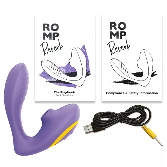 ROMP Reverb - talasasti 2-u-1 G-tačka vibrator (ljubičasti)