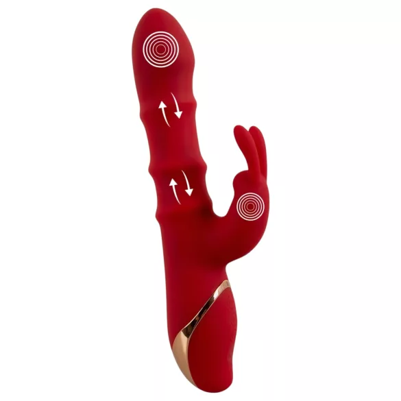You2Toys Rabbit - pokretni prstenasti vibrator (crveni)