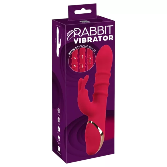 You2Toys Rabbit - pokretni prstenasti vibrator (crveni)