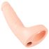 Realistixxx Dupli Zadovoljstvo - crni analni strap-on vibrator
