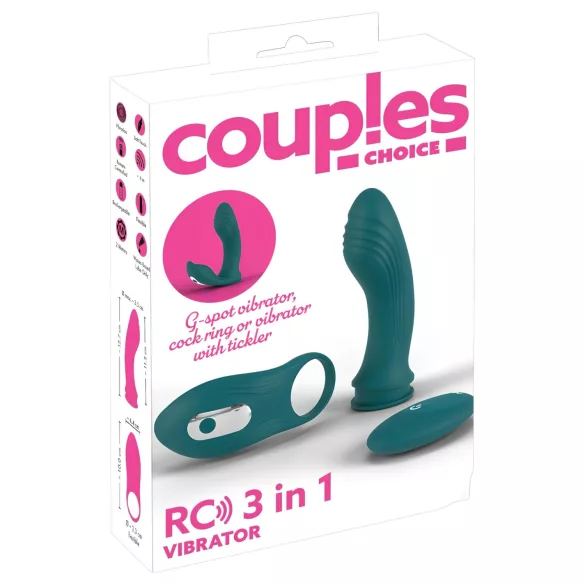 Izbor Parova - 3u1 višenamenski vibrator (tirkiz)