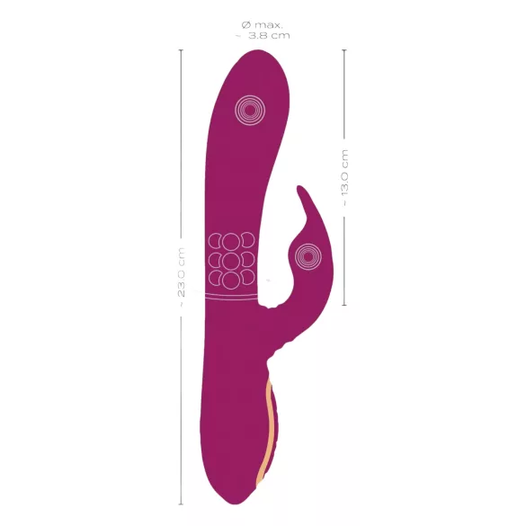 Javida - 3 u 1 perlasti rotirajući vibrator (ljubičasti)
