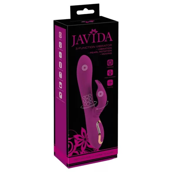 Javida - 3 u 1 perlasti rotirajući vibrator (ljubičasti)