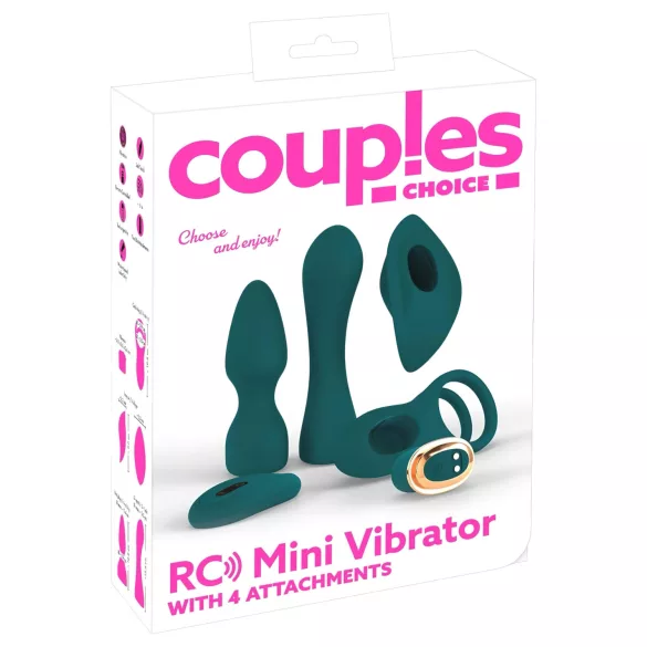 Couples Choice - 4 u 1 višestruki daljinski vibrator (tirkiz)