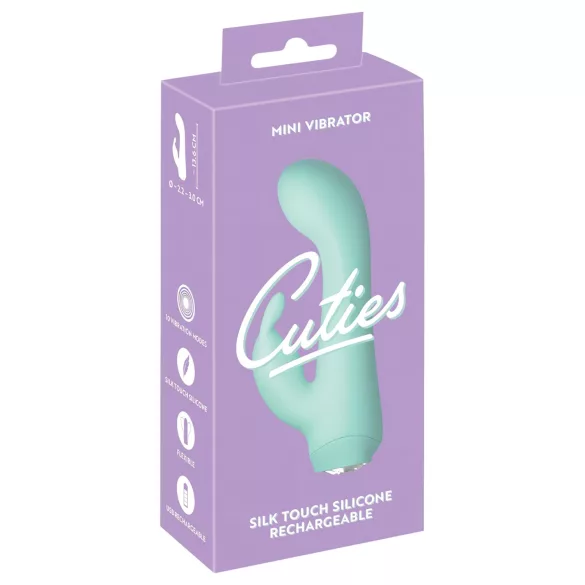 Cuties Mini 4 - bežični, vodootporni, zečji vibrator (zeleni)