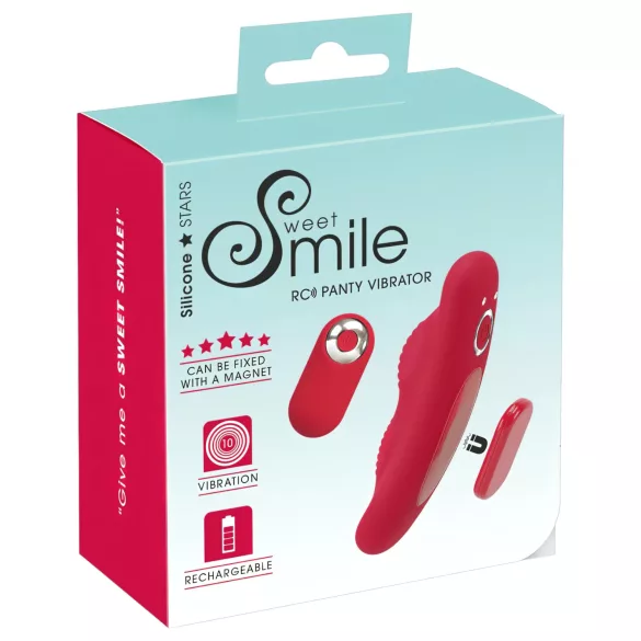 Smile - vibrirajući bežični vibrator za donji veš (crveni)