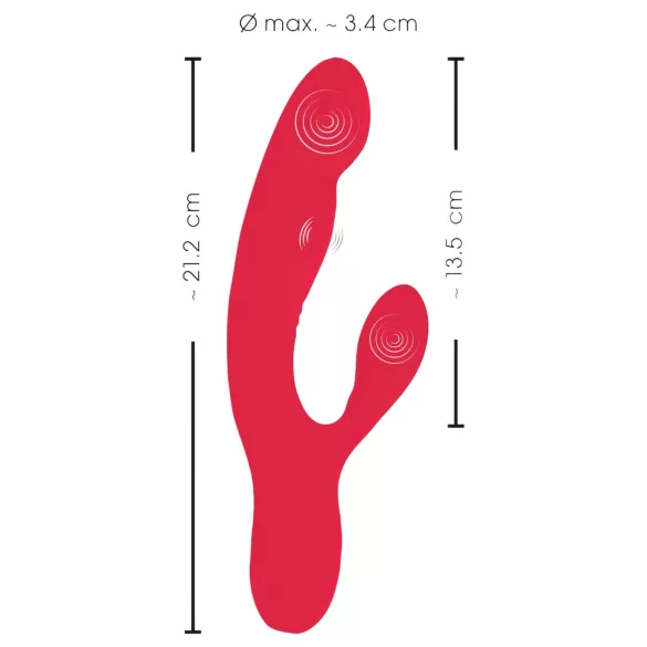 Smeško Zeka Vibrator - punjivi sa 3 motora (crveni)