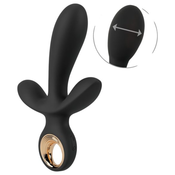 Eternal - napumpani trostruki vibrator (crni)