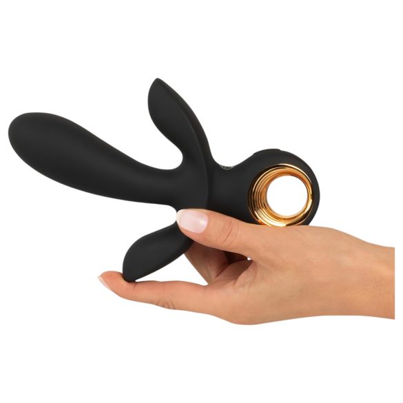 Eternal - napumpani trostruki vibrator (crni)