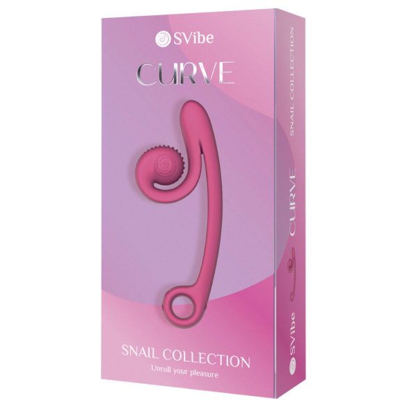 Snail Vibe Curve - 2u1 klitoris vibrator (roze)