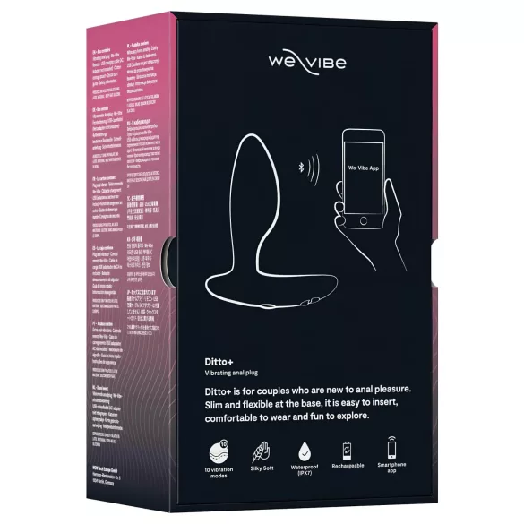 We-Vibe Ditto+ - pametni analni vibrator sa baterijom (crni)
