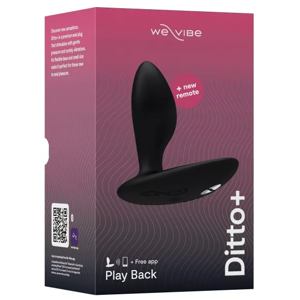 We-Vibe Ditto+ - pametni analni vibrator sa baterijom (crni)
