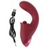 Javida - 3u1 vibrator s jezikom (crveni)
