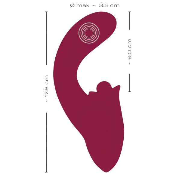 Javida - 3u1 vibrator s jezikom (crveni)