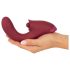 Javida - 3u1 vibrator s jezikom (crveni)