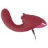 Javida - 3u1 vibrator s jezikom (crveni)