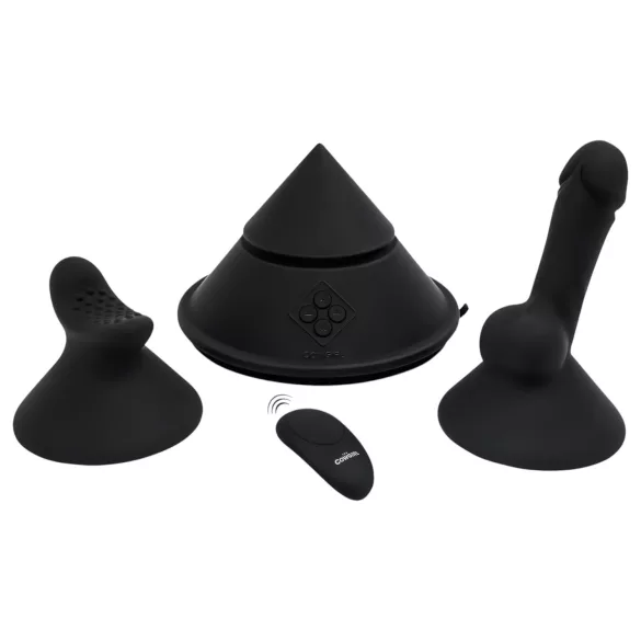 The Cowgirl Cone - pametna seks mašina sa različitim nastavcima (crna)