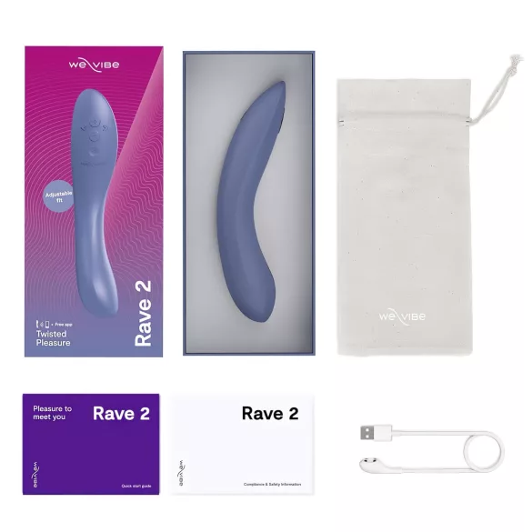 We-Vibe Rave 2 - vibratori za G-tačku sa upravljanjem preko aplikacije (plava)