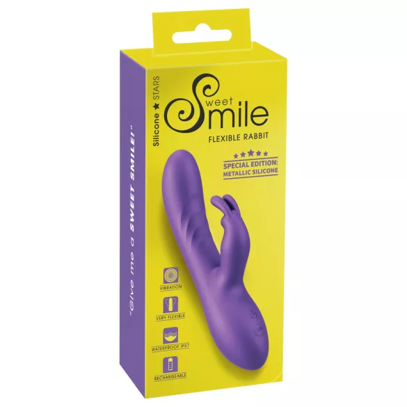 Smile - vibrator s nastavkom za klitoris (ljubičasti)
