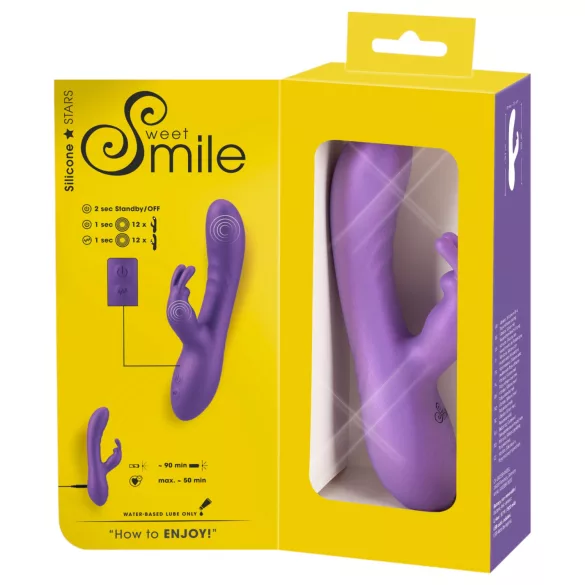 Smile - vibrator s nastavkom za klitoris (ljubičasti)