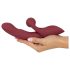 Javida 2 u 1 Zec - punjivi vibrator s klitoralnim nastavkom (crveni)