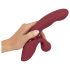 Javida 2 u 1 Zec - punjivi vibrator s klitoralnim nastavkom (crveni)