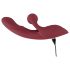 Javida 2 u 1 Zec - punjivi vibrator s klitoralnim nastavkom (crveni)