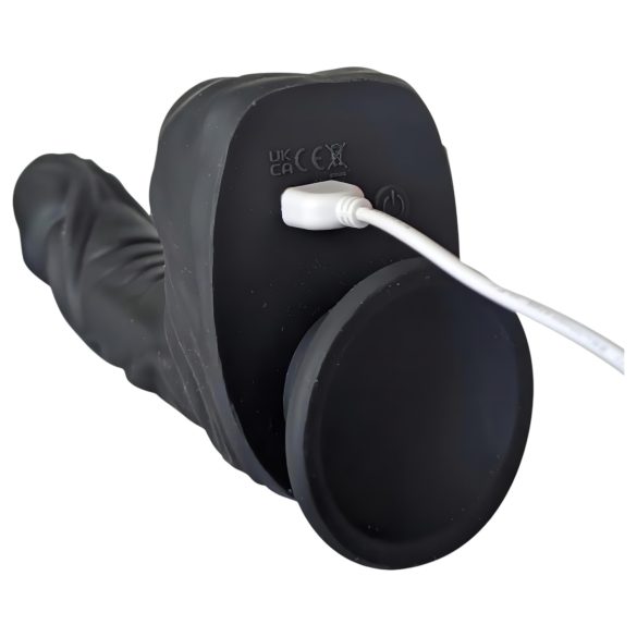 Naked Addiction - realistični rotirajući vibrator (crni)