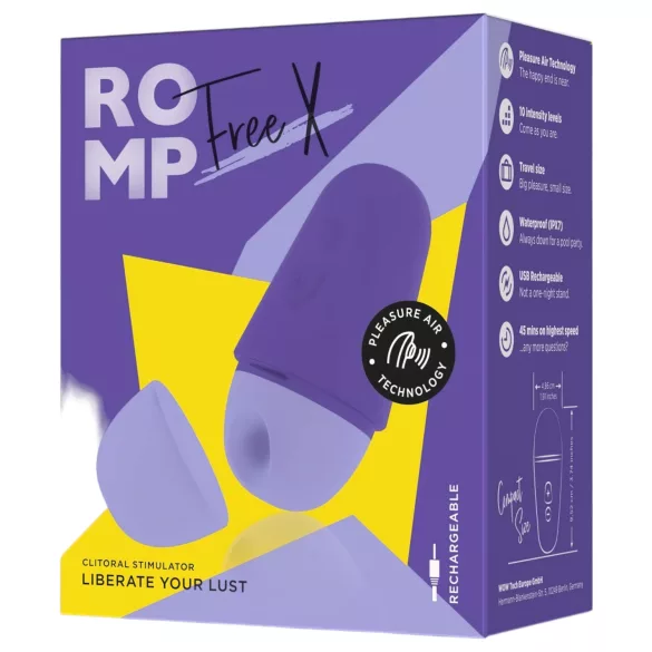 ROMP Free X - bežični vibracioni masažer za klitoris (ljubičasti)