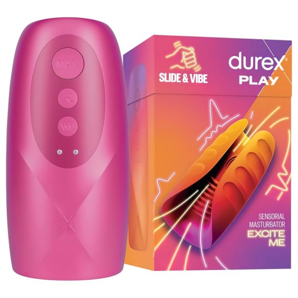 Durex Slide & Vibe - punjivi vodootporni vibrator za glans (roze)