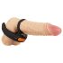 Rebel - prsten za penis i vibrator za testise (crna boja)