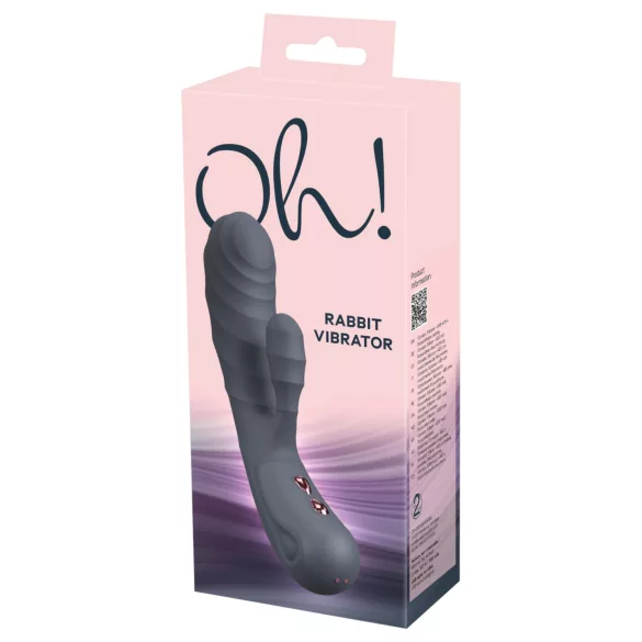 You2Toys - Oh! Rabbit vibrator sa klitoralnim nastavkom (crni)