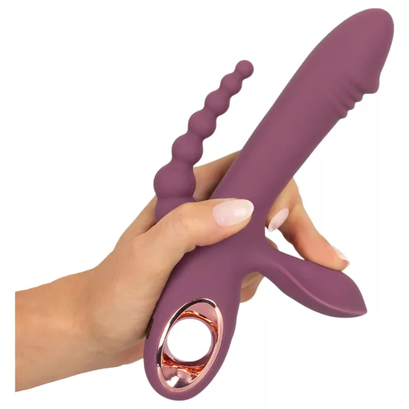 You2Toys - akumulatorski trostruki vibrator (ljubičasti)
