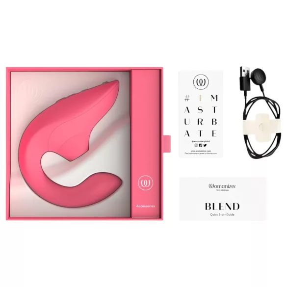 Womanizer Blend - vibrator za G-tačku i stimulator klitorisa (koralni)