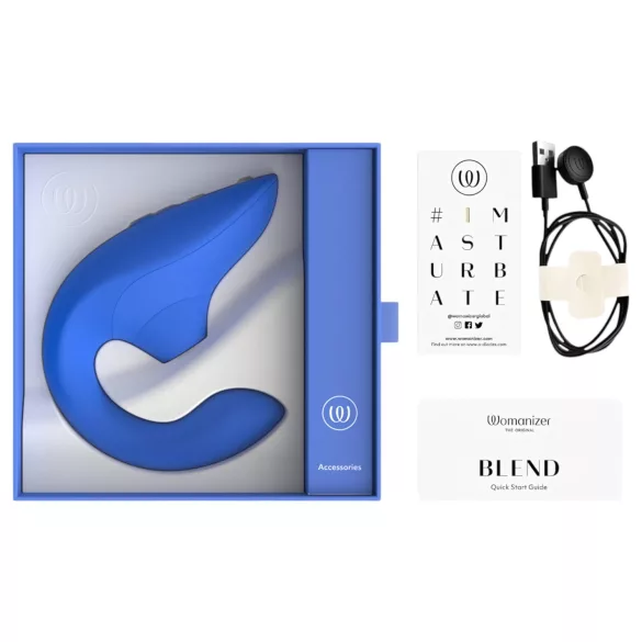 Womanizer Blend - G-tačka vibrator i stimulator klitorisa (plava)