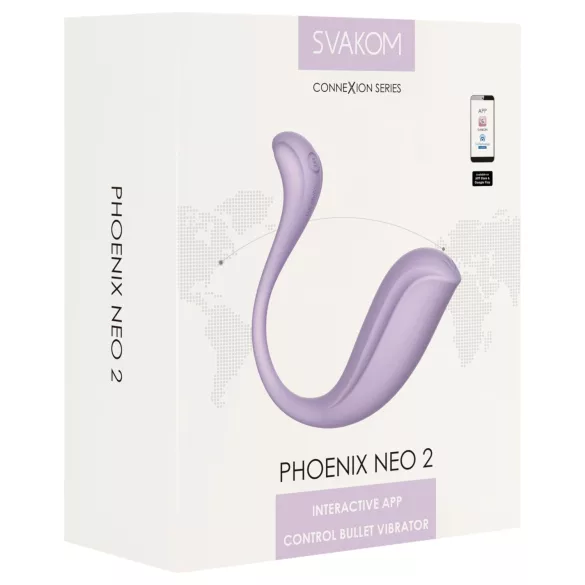 Svakom Phoenix Neo 2 - pametno vibrirajuće jaje (ljubičasto)