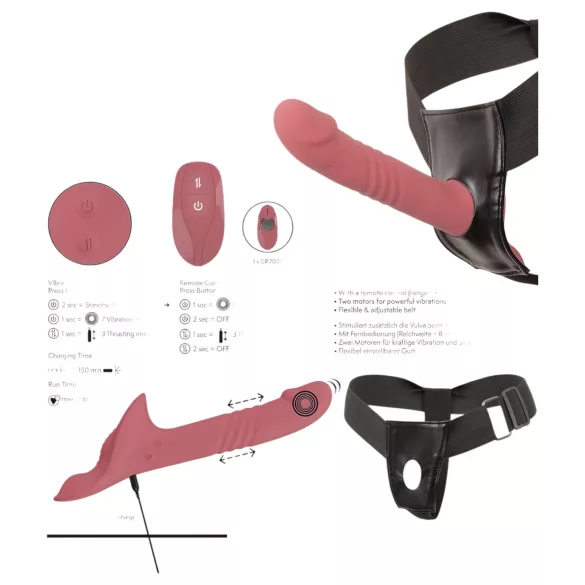 You2Toys - Set crvenih vibratora na kaiš
