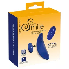   Smile - nosivi ekstra tanak, daljinski vibrirajući vibrator gaćice (plavi)
