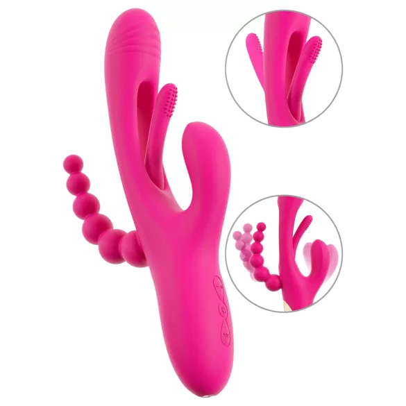 SMILE - trostruki jezičasti vibrator (pink)